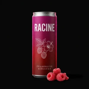 Canette RACINE magenta, parfum framboise hibiscus
